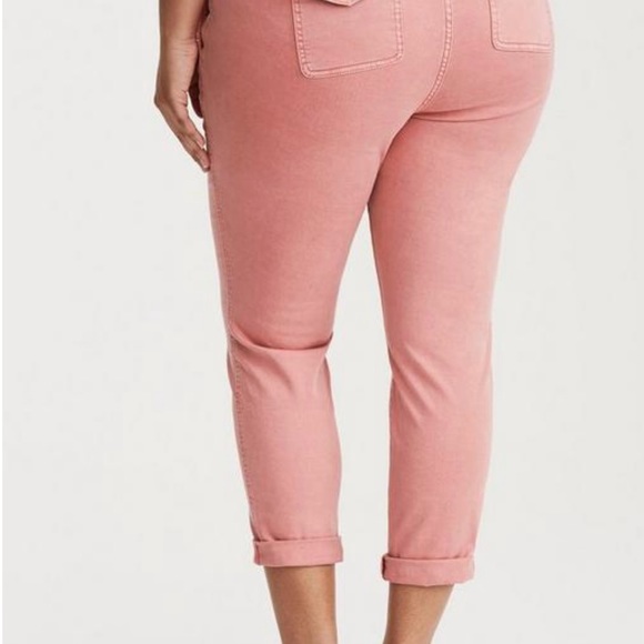 Torrid Cropped Military Pants - Mauve Wash size 16 - Picture 3 of 4